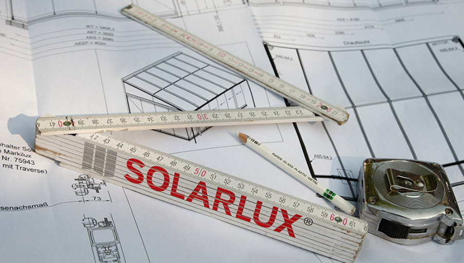 Maßband und Planung